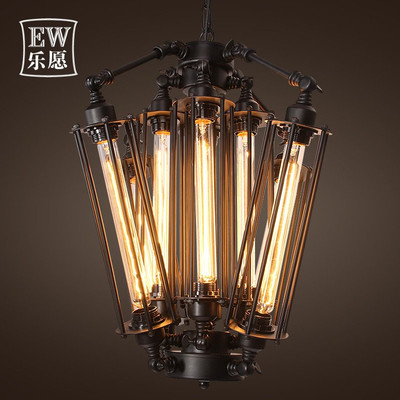 樂愿金屬朋克八頭燈飾 美式復古工業風的餐廳吧臺點睛之筆